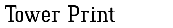 Tower Print font preview
